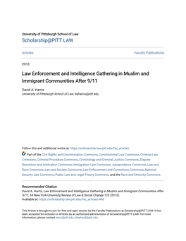 Law Enforcement and Intelligence Gathering in Muslim and Immigrant Communities After 9/11