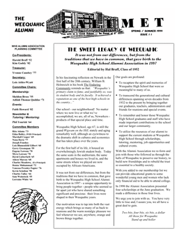 1-Weequahic Newsletter Spring-Summer 99-3.Lwp