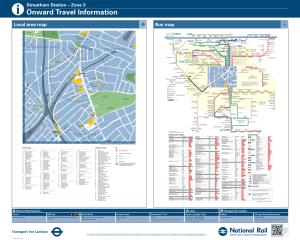 Streatham Station – Zone 3 I Onward Travel Information Local Area Map Bus Map