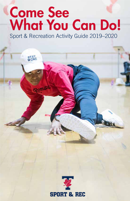 Come See What You Can Do! Sport & Recreation Activity Guide 2019–2020