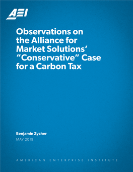 “Conservative” Case for a Carbon Tax