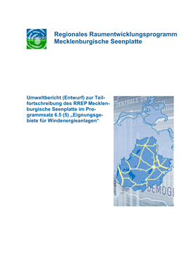 Regionales Raumentwicklungsprogramm Mecklenburgische Seenplatte