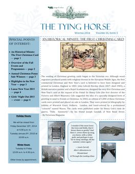 The Tying Horse Winter 2014 Volume 16, Issue 3