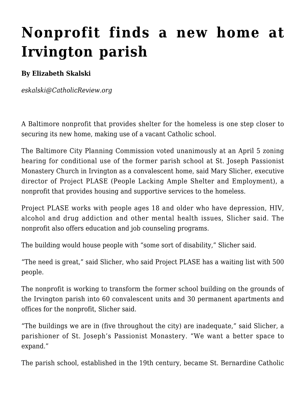 Nonprofit Finds a New Home at Irvington Parish,Music Teacher