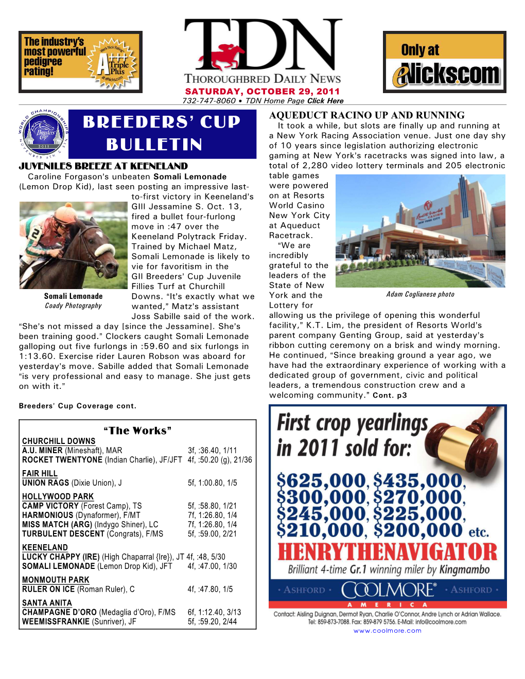 Breeders' Cup Bulletin