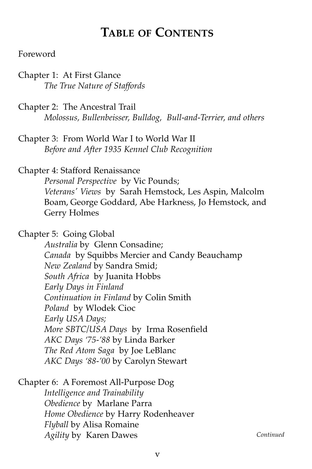 Table of Contents