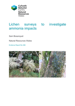 Lichen Surveys to Investigate Ammonia Impacts