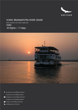 ICONIC BRAHMAPUTRA RIVER CRUISE India 10 Nights / 11 Days