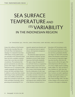 Sea Surface Temperature and Its Variability in The