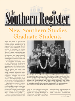 New Southern Studies Graduate Students