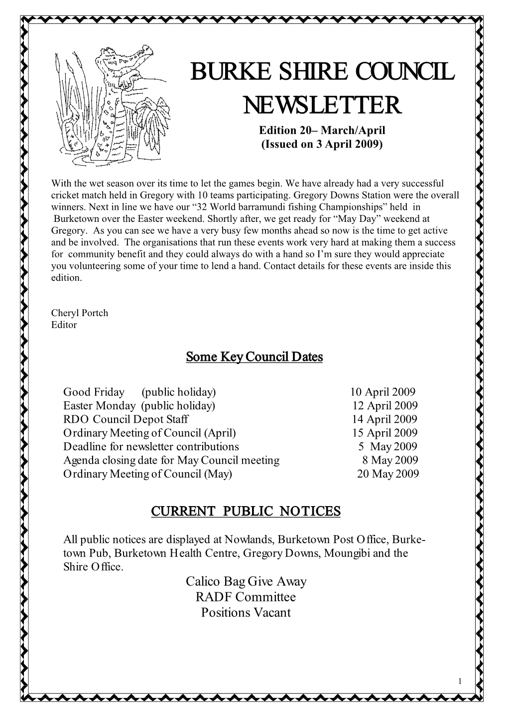 Burke Shire Council Newsletter