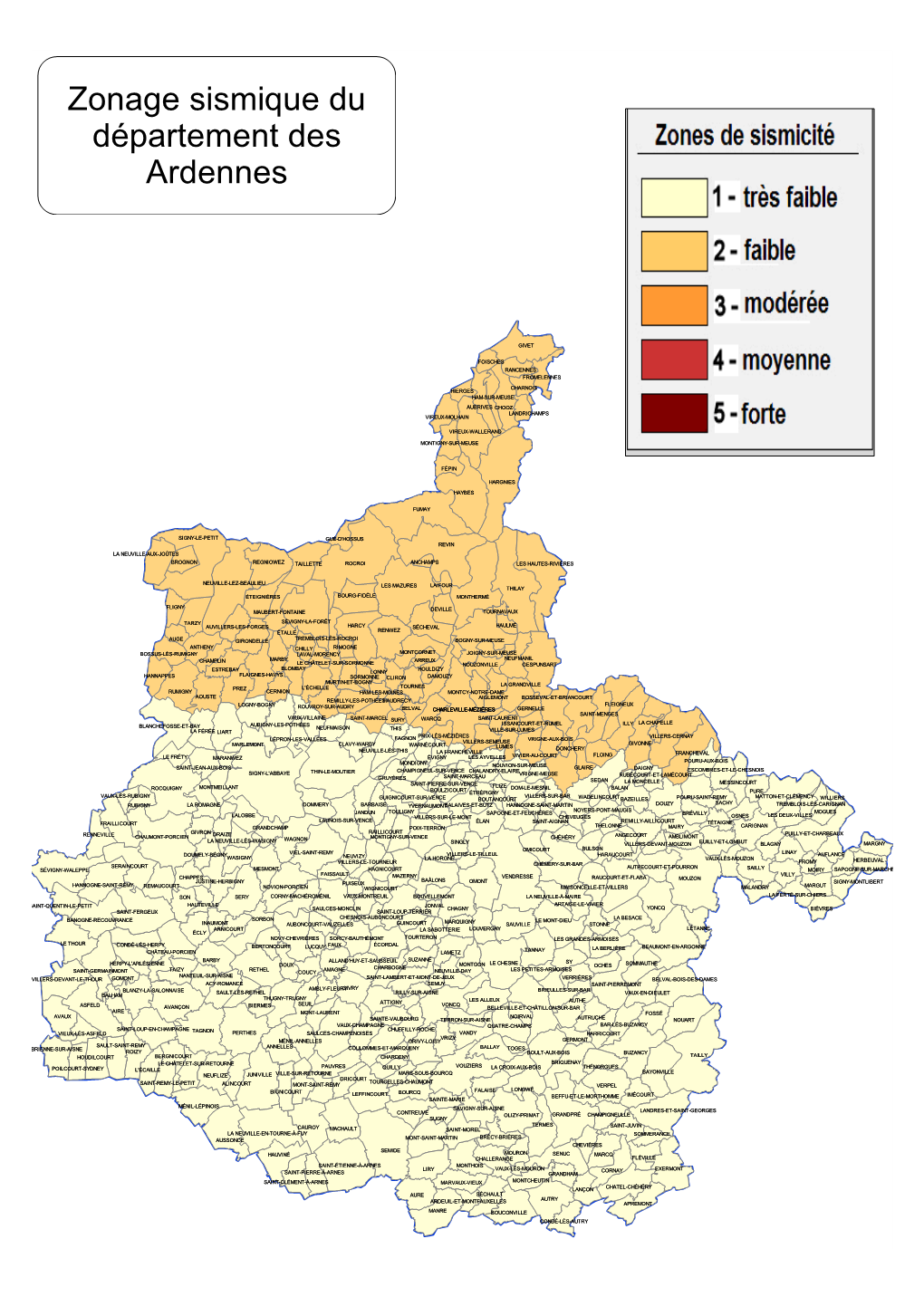 Zonage Sismique Du Département Des Ardennes