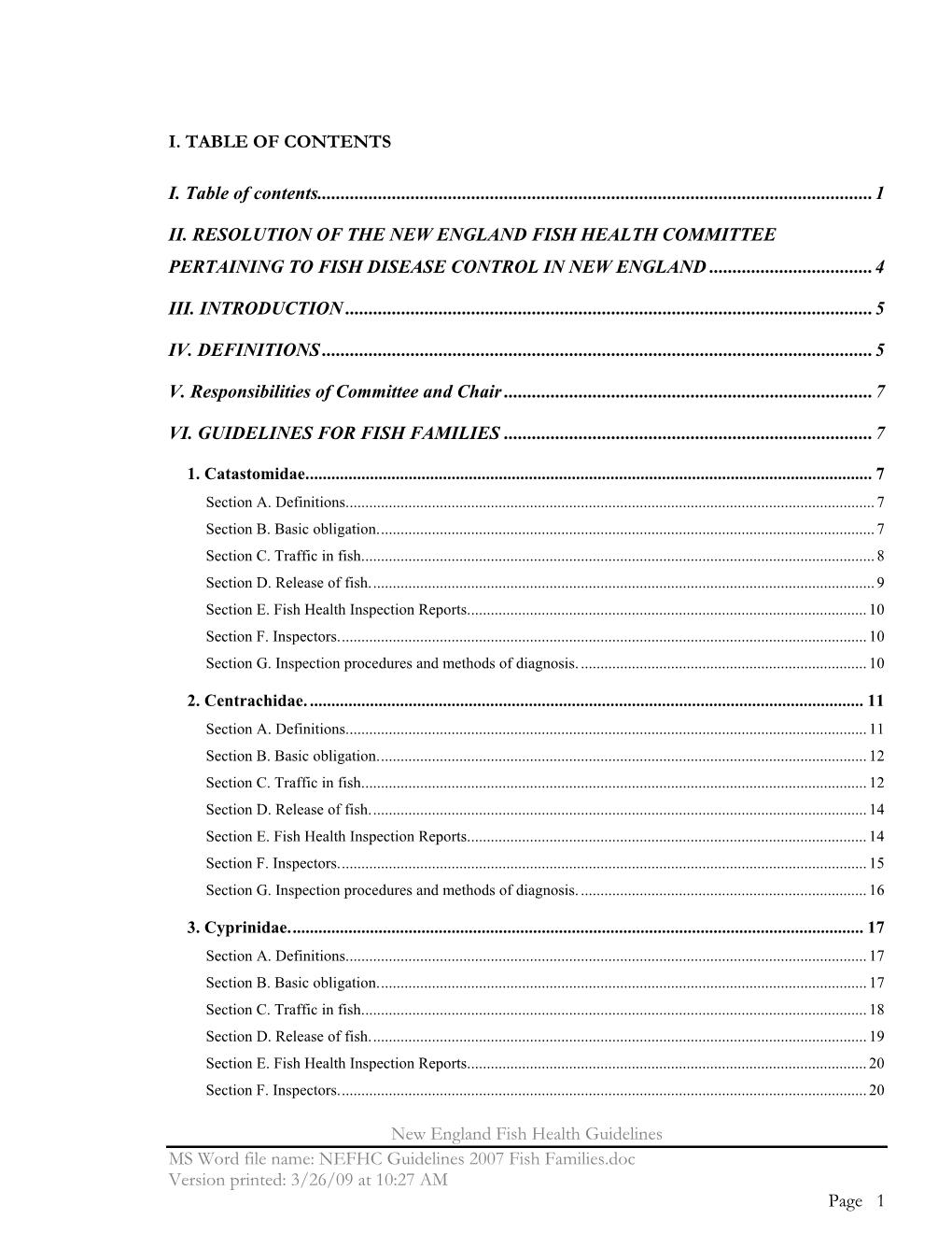 New England Salmonid Health Guidelines