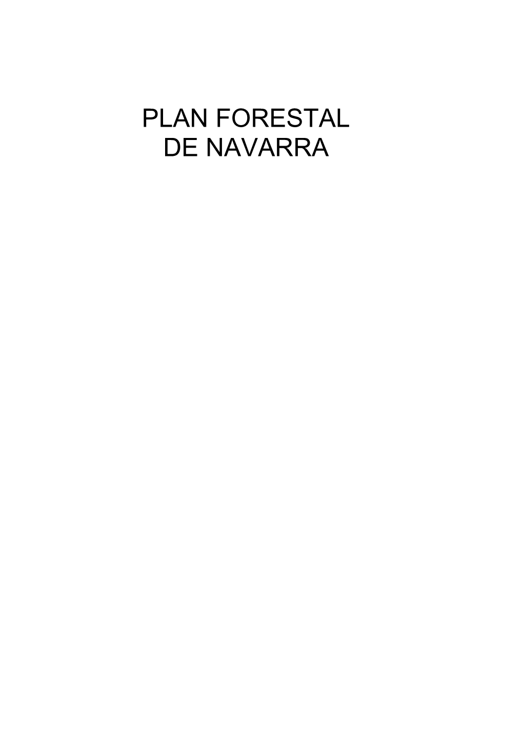 Plan Forestal De Navarra Indice
