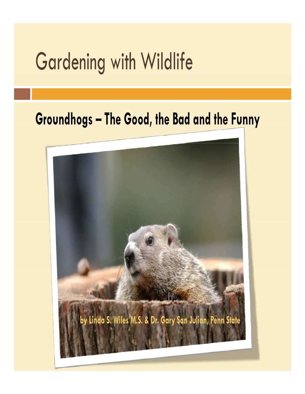 Gardening with Wildlife G