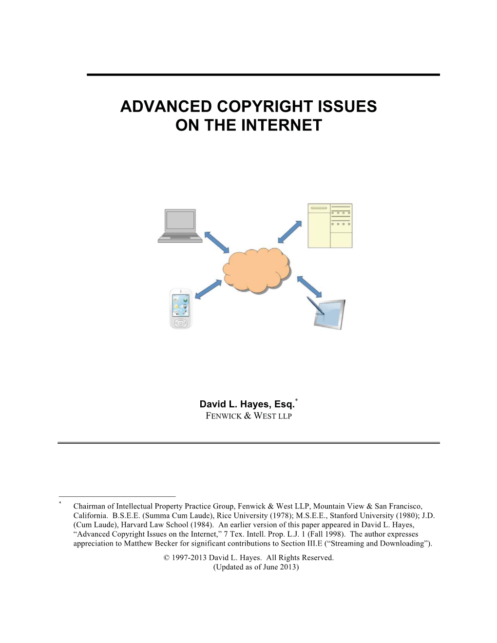 Advanced Copyright Issues on the Internet