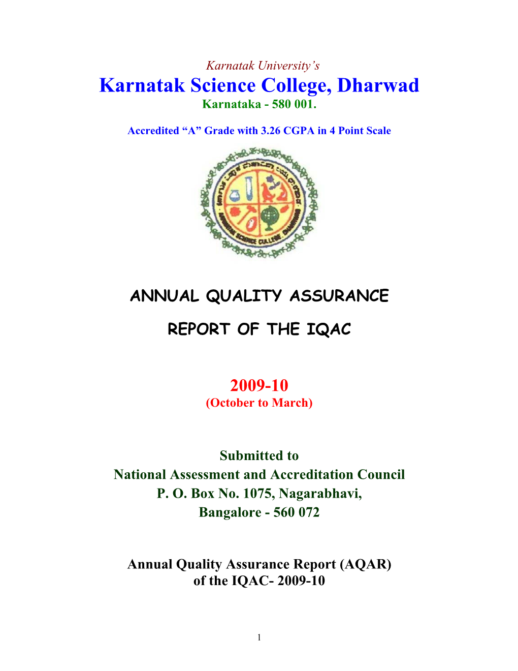 IQAC Report 2009-10