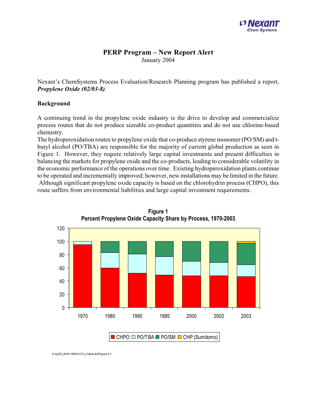 PERP Program – New Report Alert January 2004