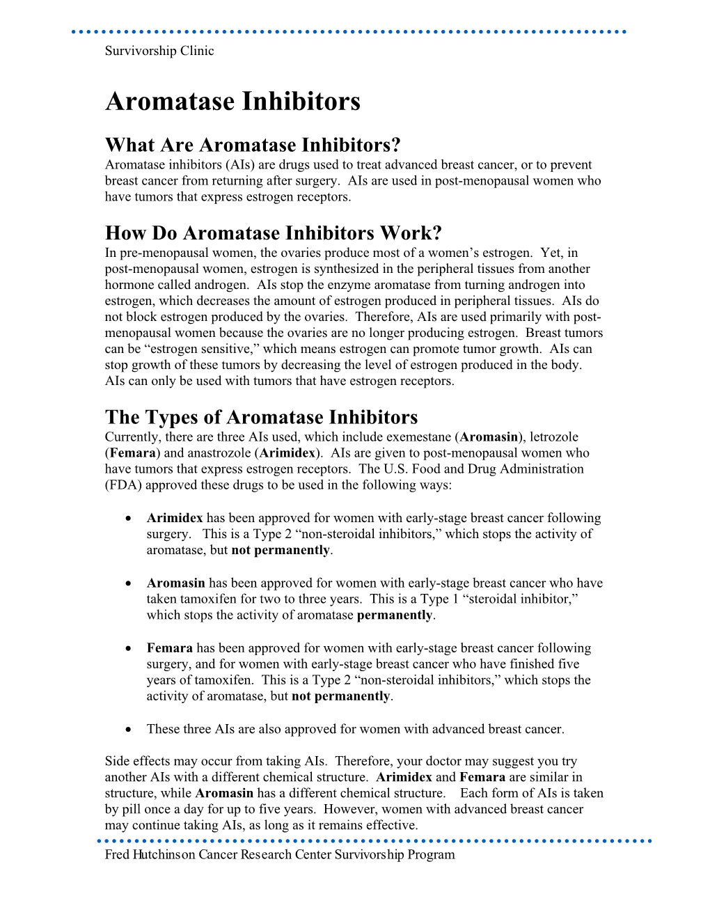 Aromatase Inhibitors