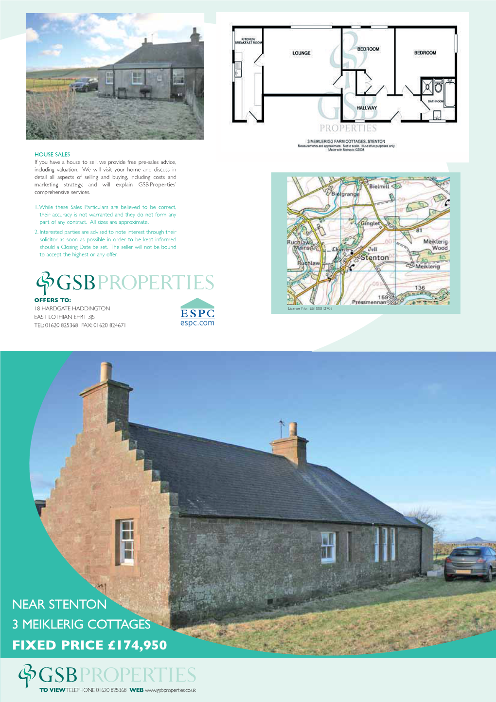 Near Stenton 3 Meiklerig Cottages Fixed Price £174,950