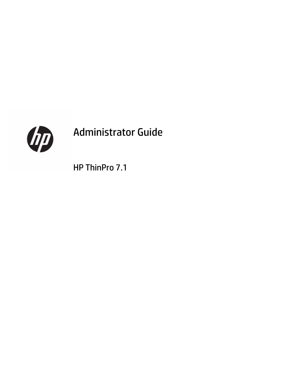 Administrator Guide HP Thinpro