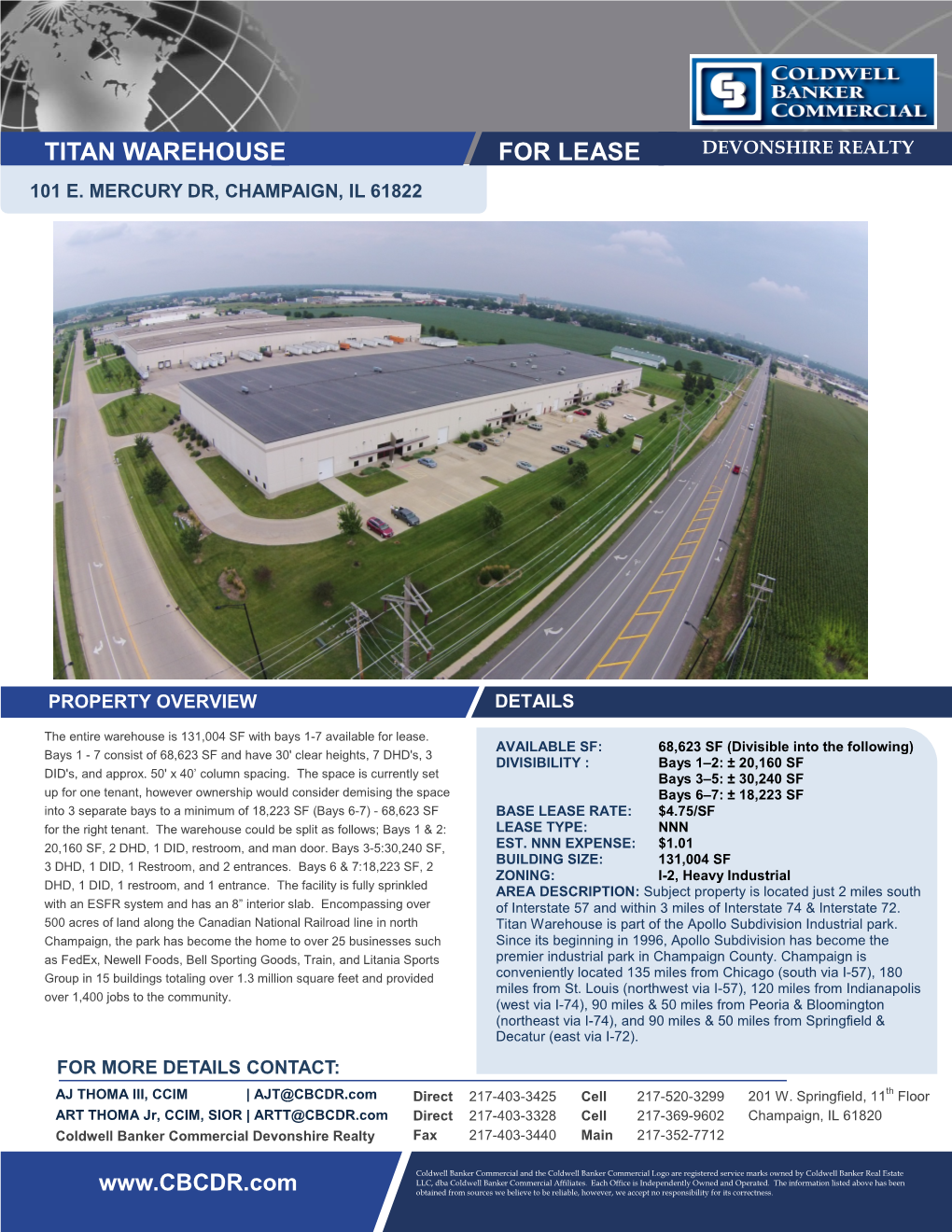 Titan Warehouse for Lease Devonshire Realty 101 E