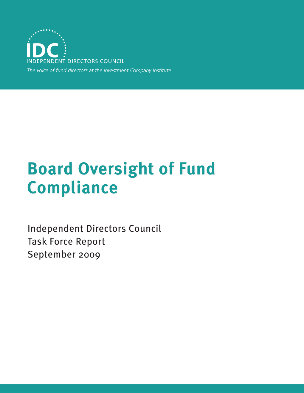 Board Oversight of Fund Compliance