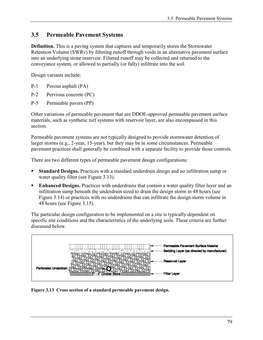 Section 3.5 Permeable Pavement Systems