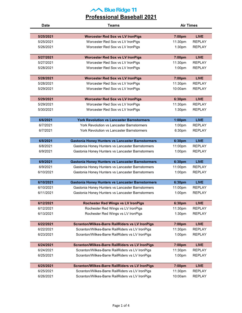 Download PDF Schedule