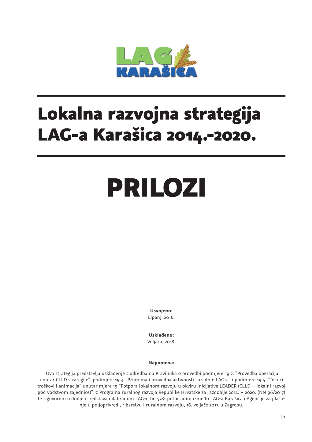 Prilozi Lrs Lag Karasica 2014-2020