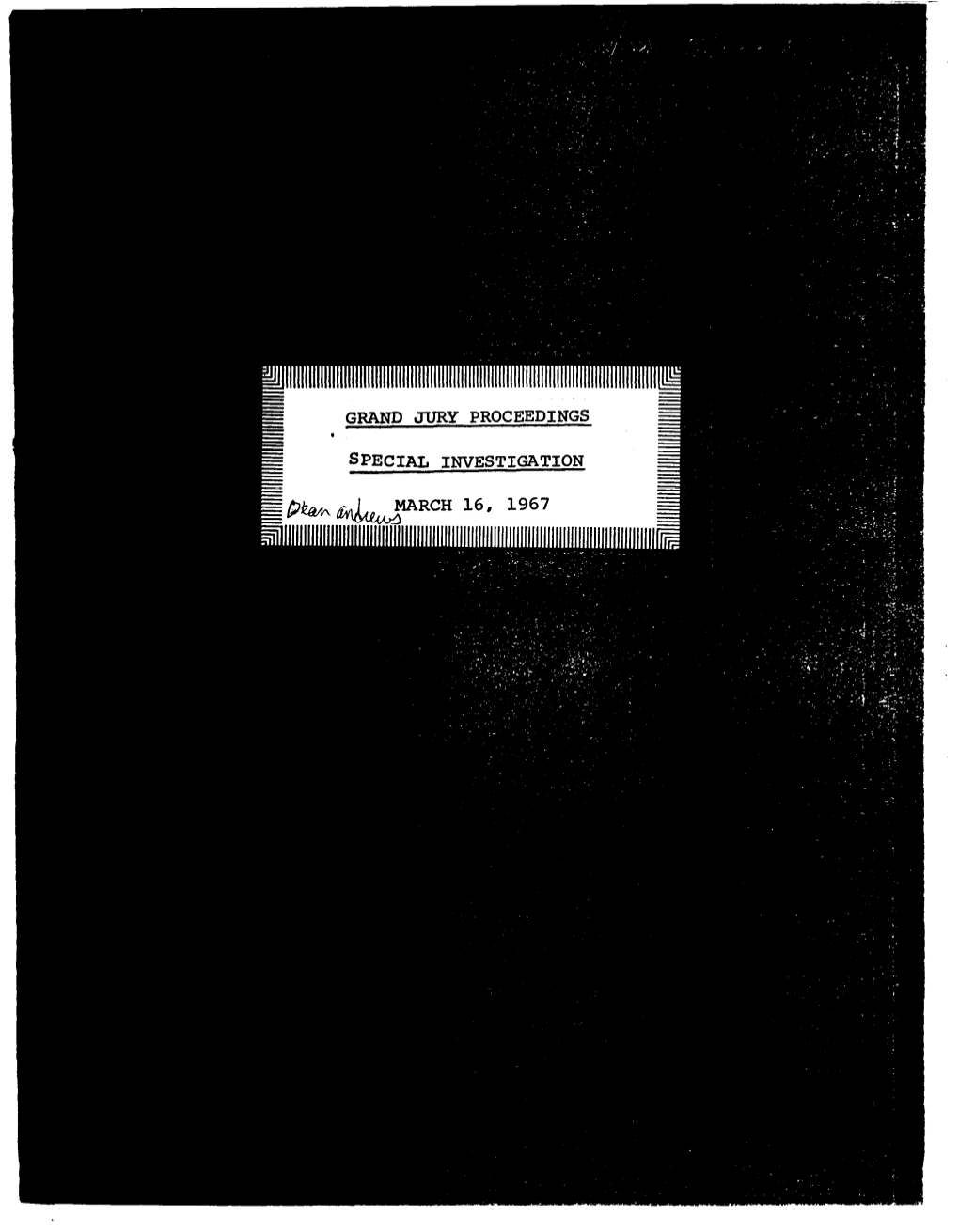 Dean Andrews, 3-16-67, Orleans Parish Grand Jury