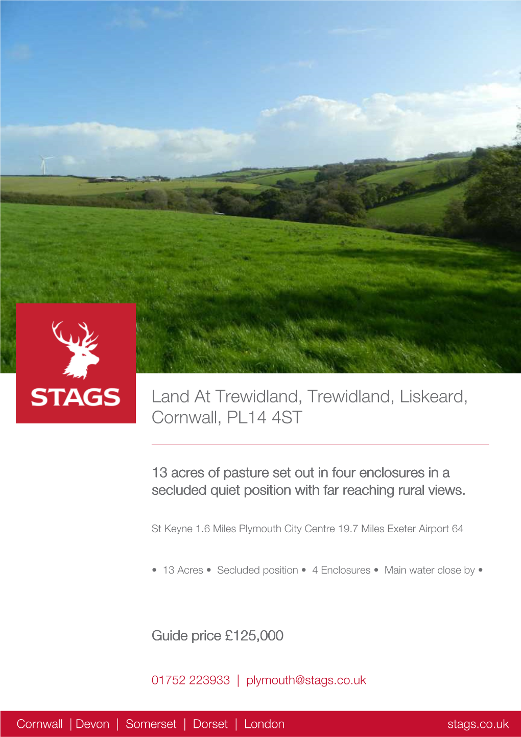 Land at Trewidland, Trewidland, Liskeard, Cornwall, PL14 4ST