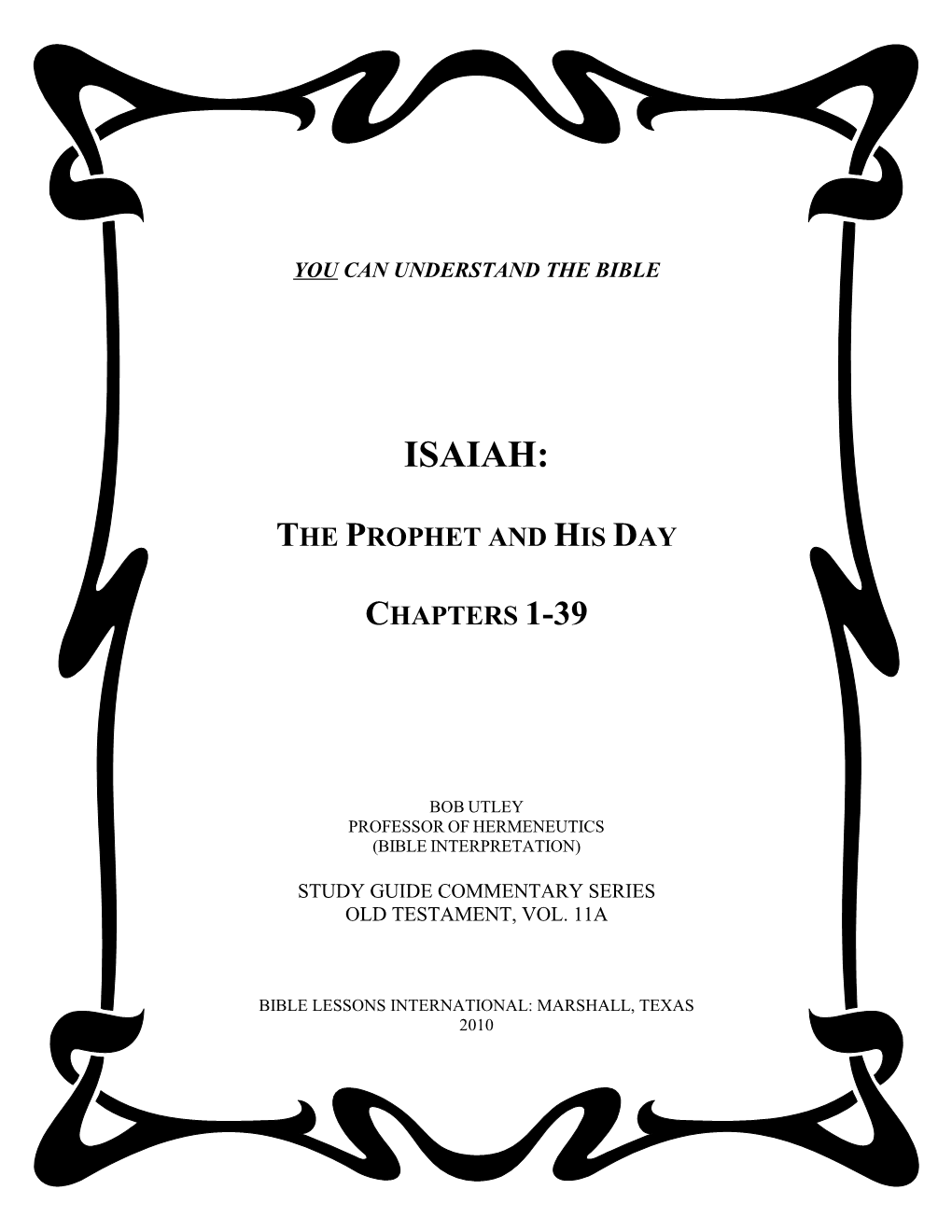 Isaiah 1-39 the Temple Will Never Fall, While in 40-66 It Apparently Has Already Fallen