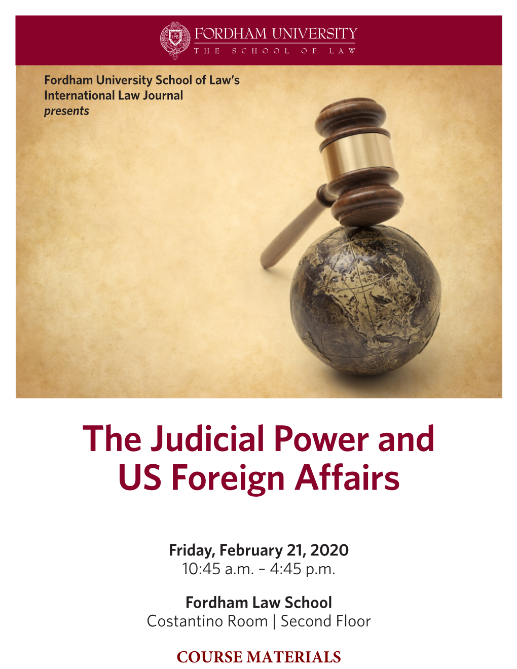 The Judicial Power and US Foreign Affairs