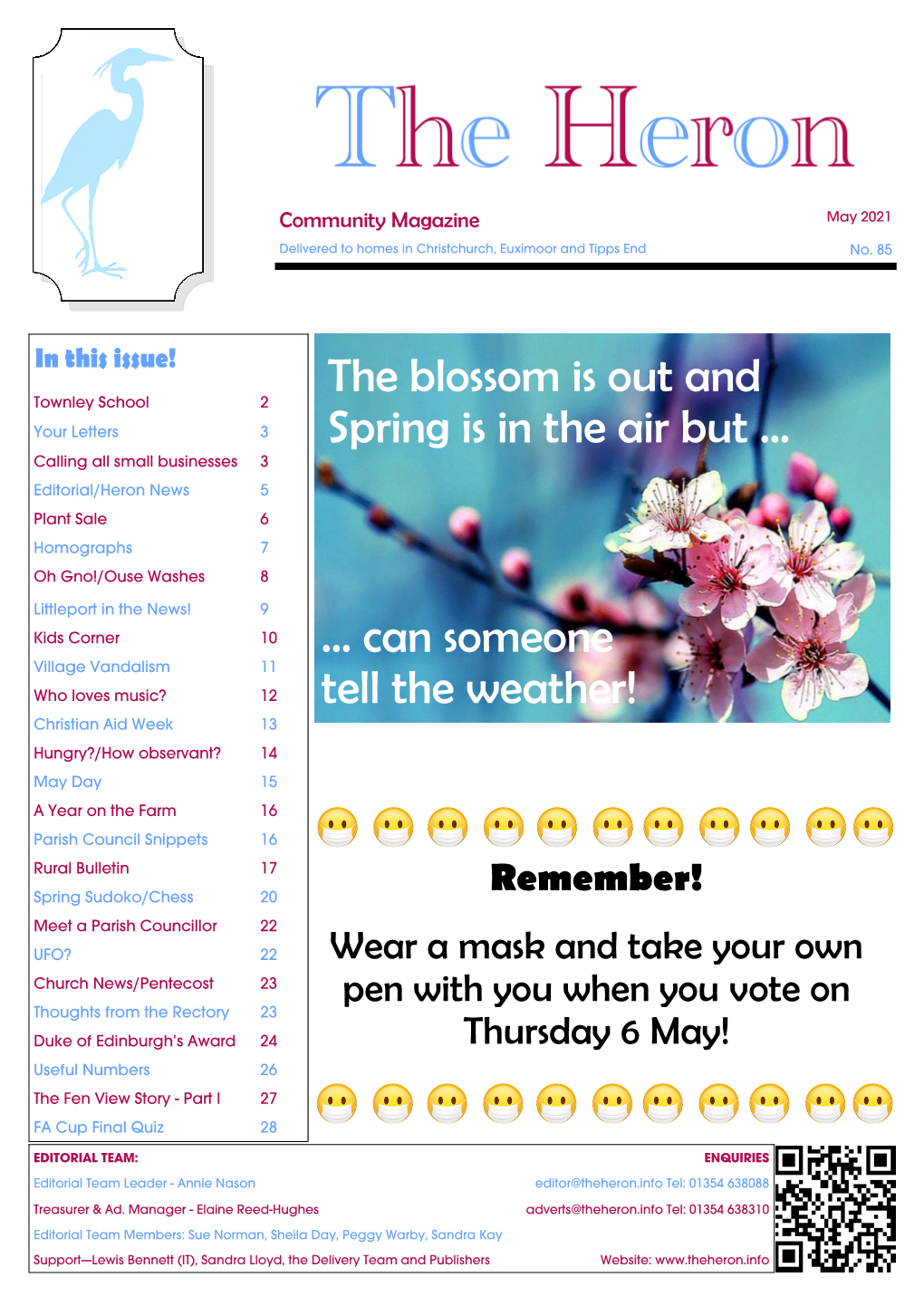 May 2021 Delivered to Homes in Christchurch, Euximoor and Tipps End No