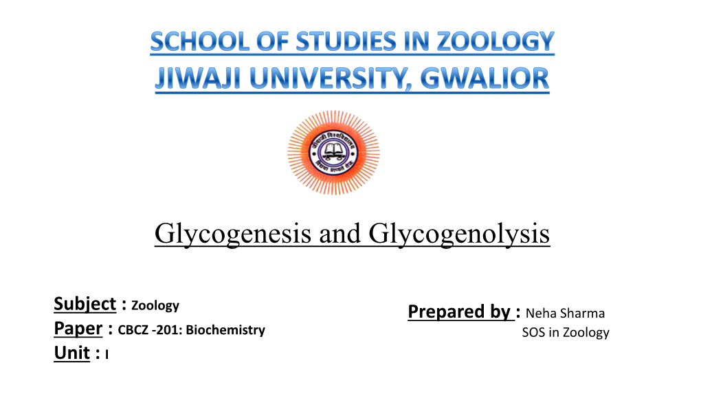 Glycogen Synthesis (Or Glycogenesis)