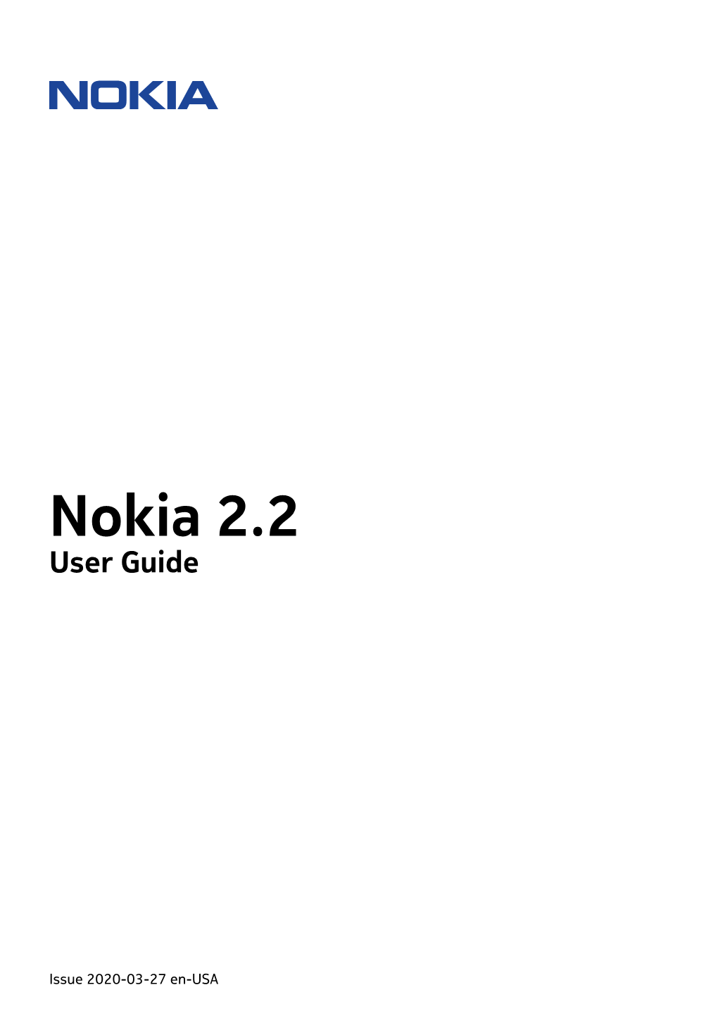 Nokia 2.2 User Guide