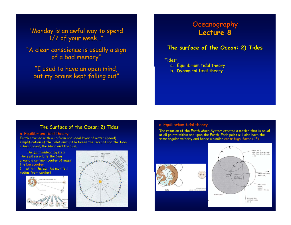 Oceanography Lecture 8