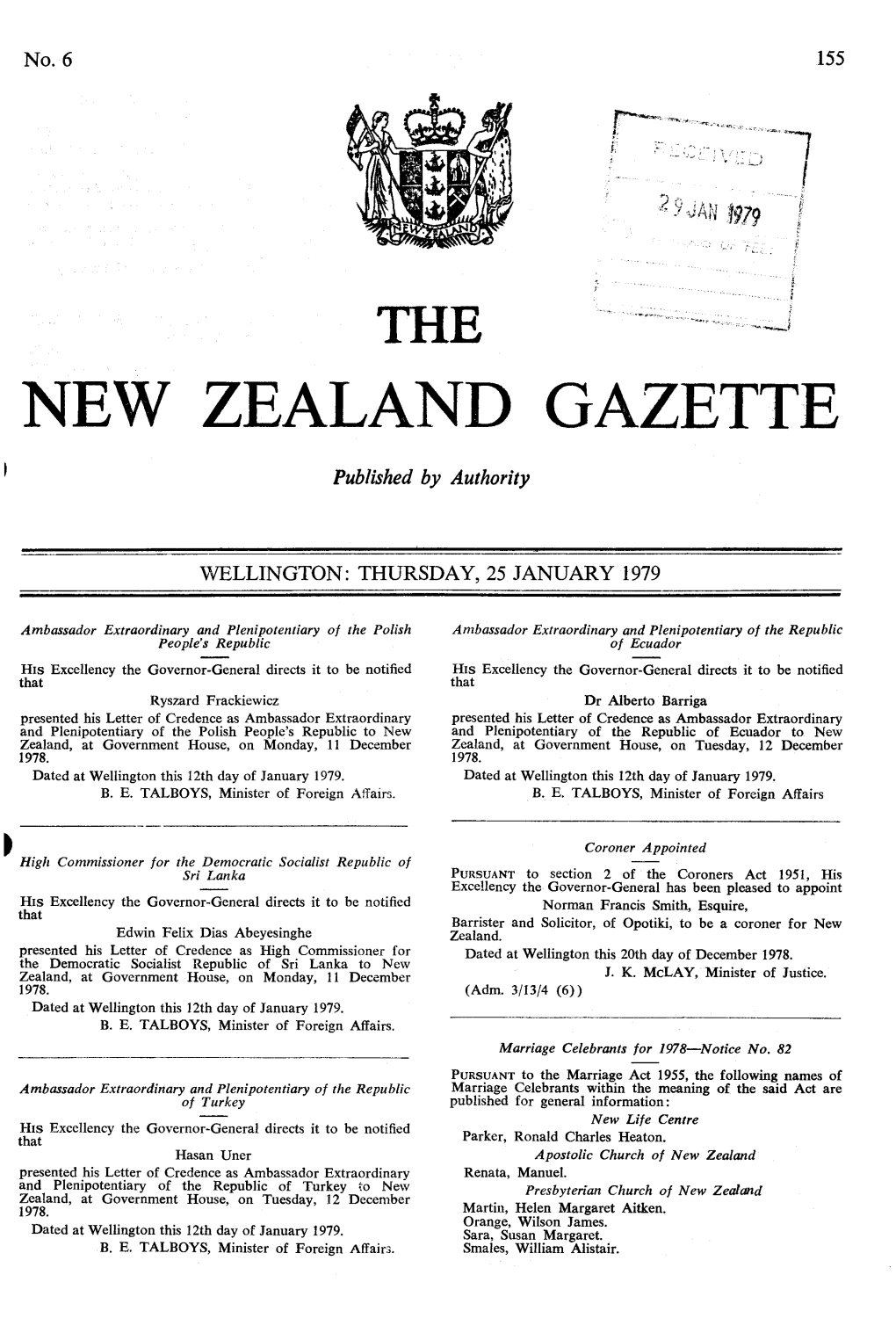 No 6, 25 January 1979