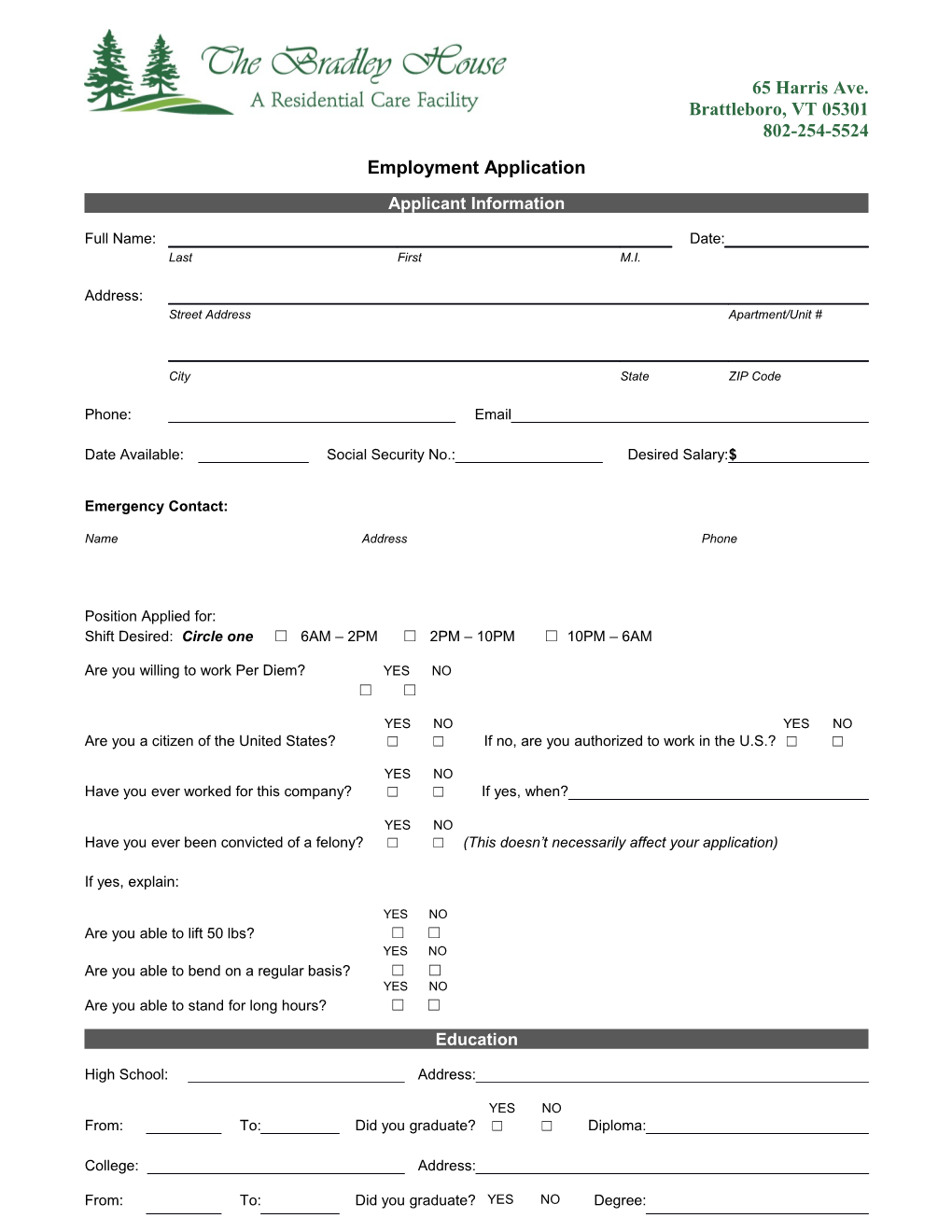 Employment Application s7