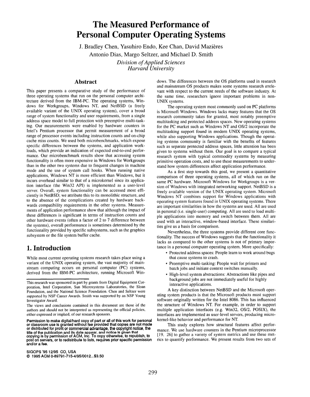 The Measured Performance of Personal Computer Operating Systems