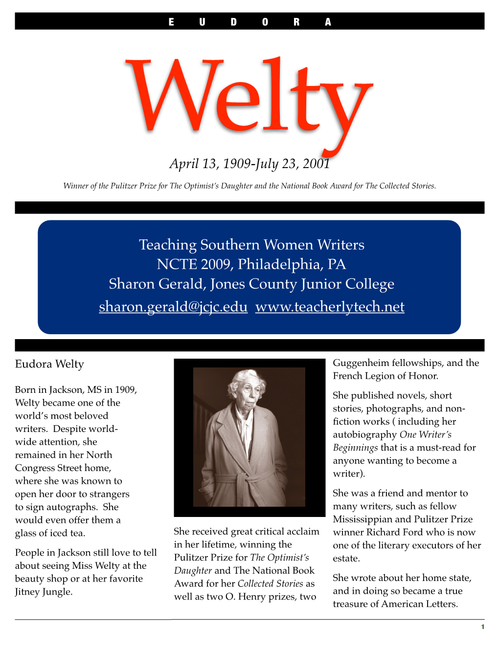 Welty Handout