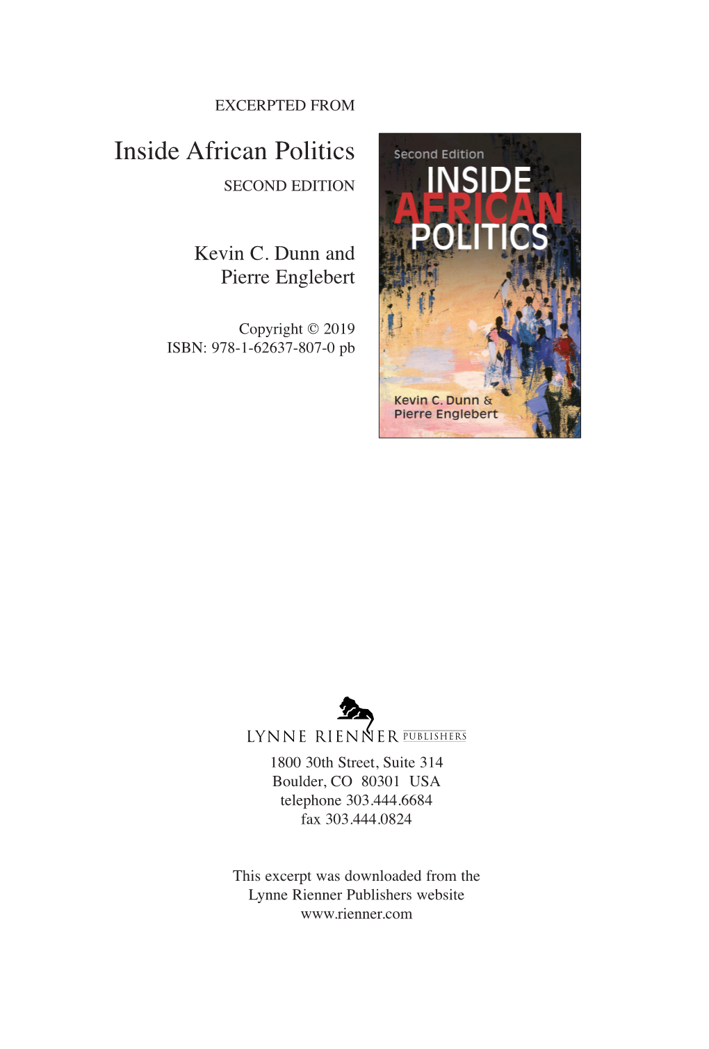 Inside African Politics SECOND EDITION