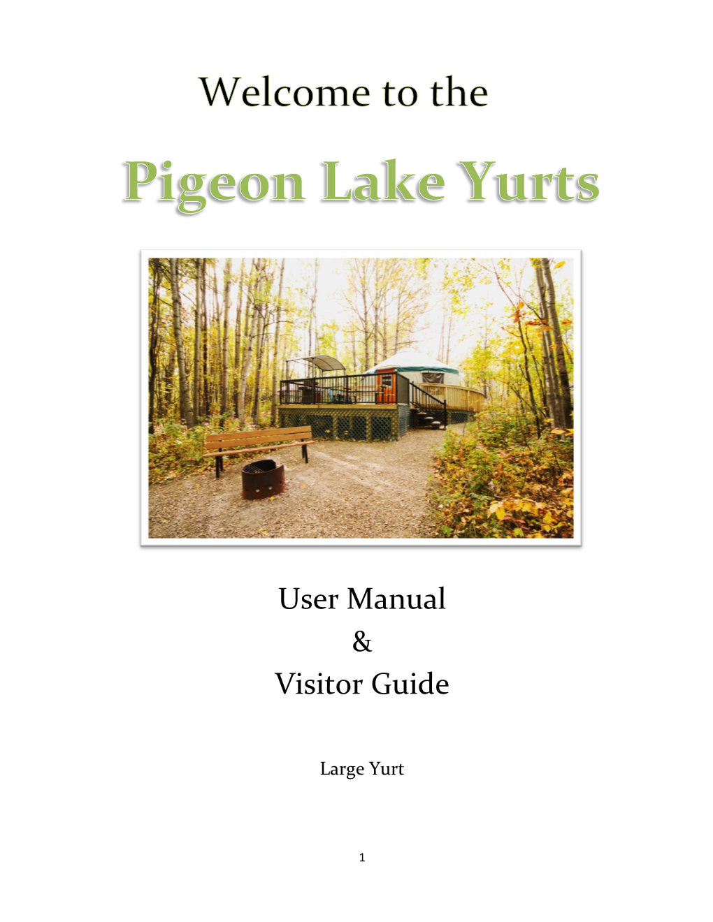 2015 Large Yurt Manual