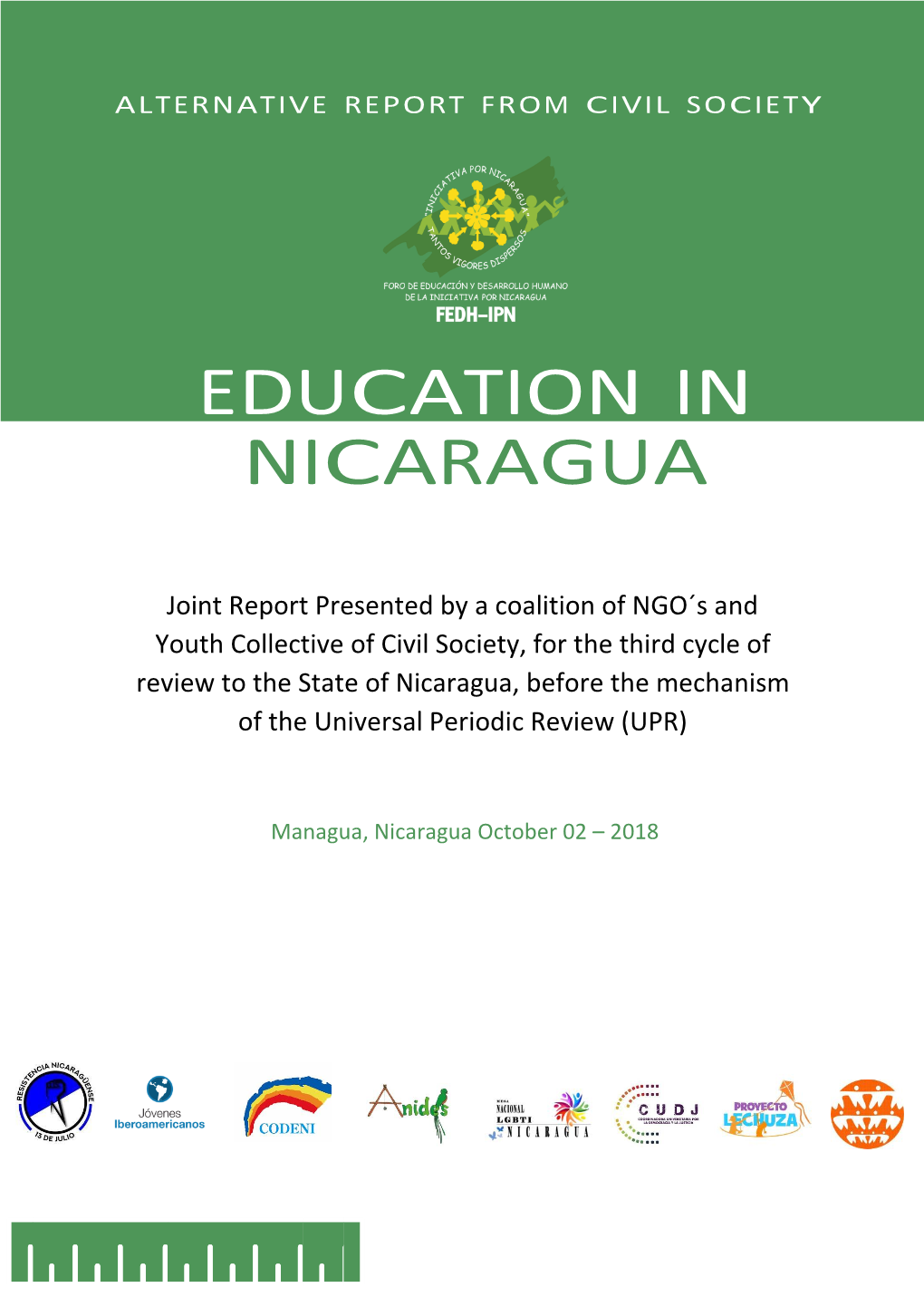 Nicaragua, Before the Mechanism of the Universal Periodic Review (UPR)