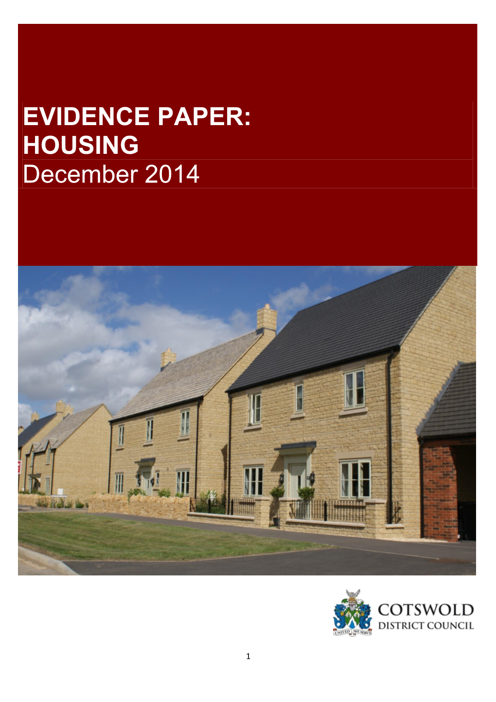 3101 Housing Evidence Paper Dec 2014