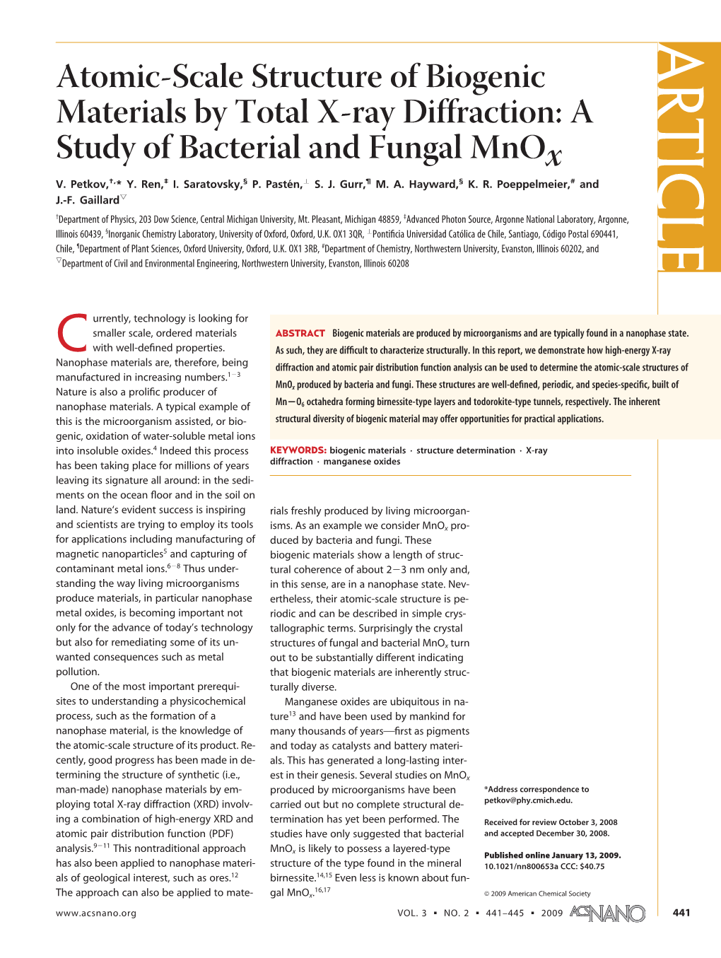 Atomic-Scale Structure of Biogenic Materials by Total X-Ray Diffraction: a Study of Bacterial and Fungal Mnox V