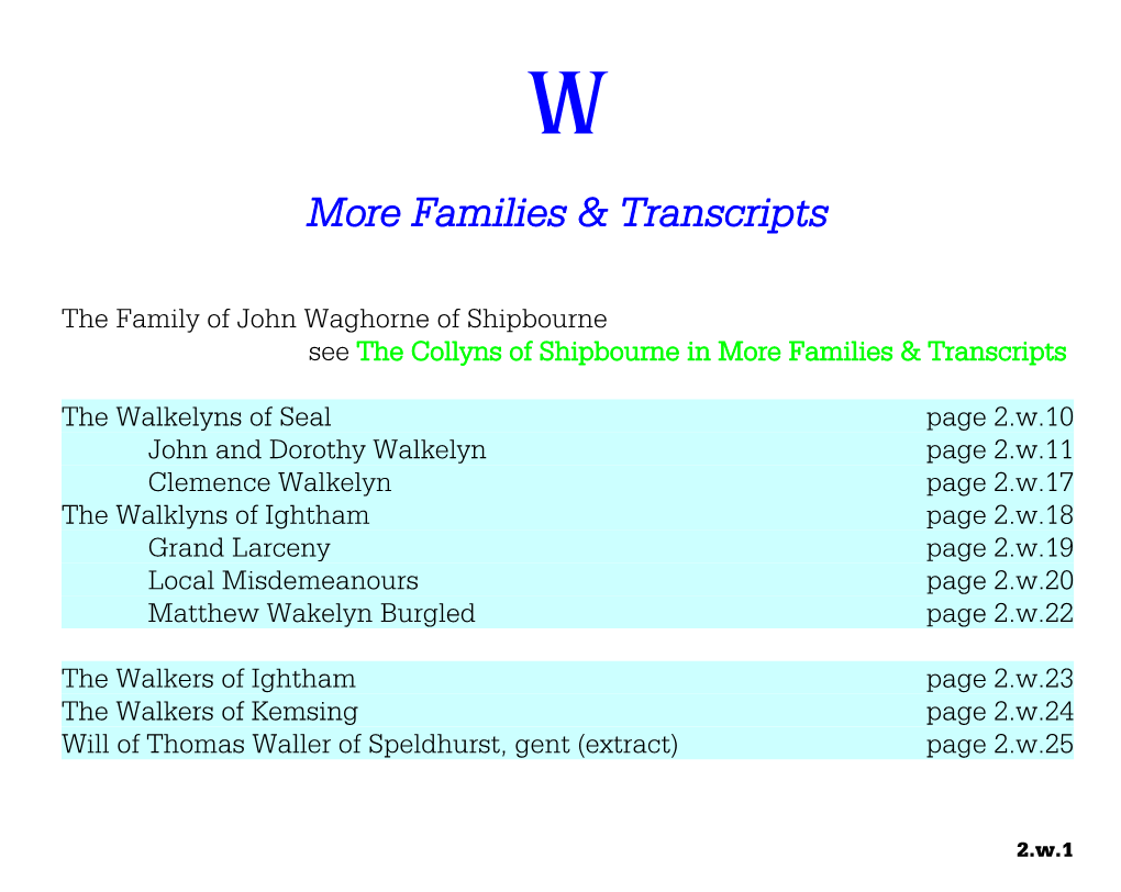 Families and Transcripts