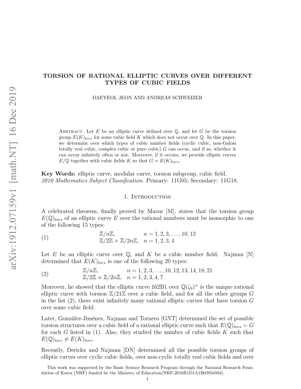 Torsion of Rational Elliptic Curves Over Different Types of Cubic Fields