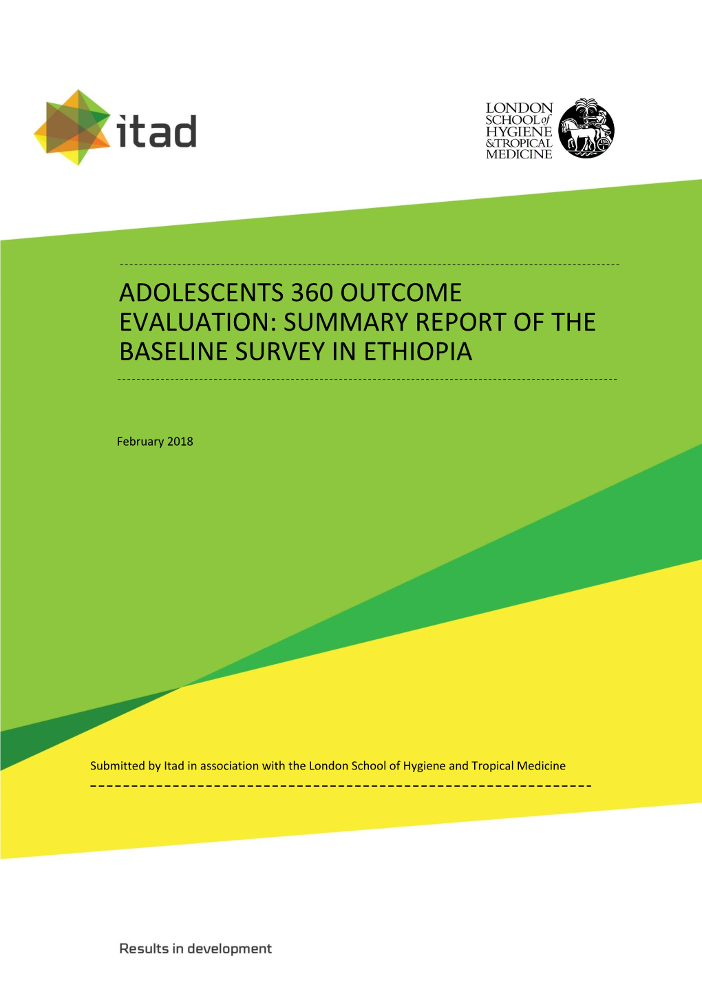 Summary Report of the Baseline Survey in Ethiopia